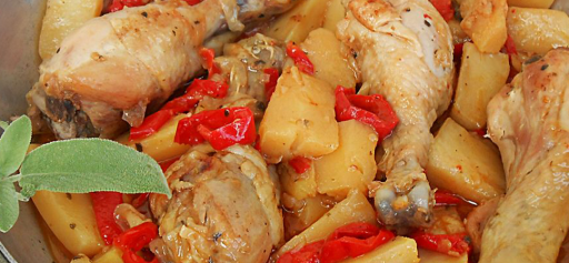 Pollo con peperoni